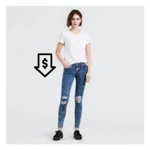 Levi's® 710 Super Skinny Acid Wash Destructed Jean
